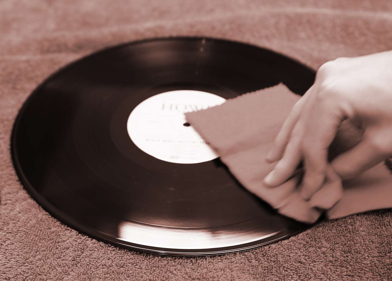 An image of a record being cleaned. Copyright Nicholas Dempsey 2017.